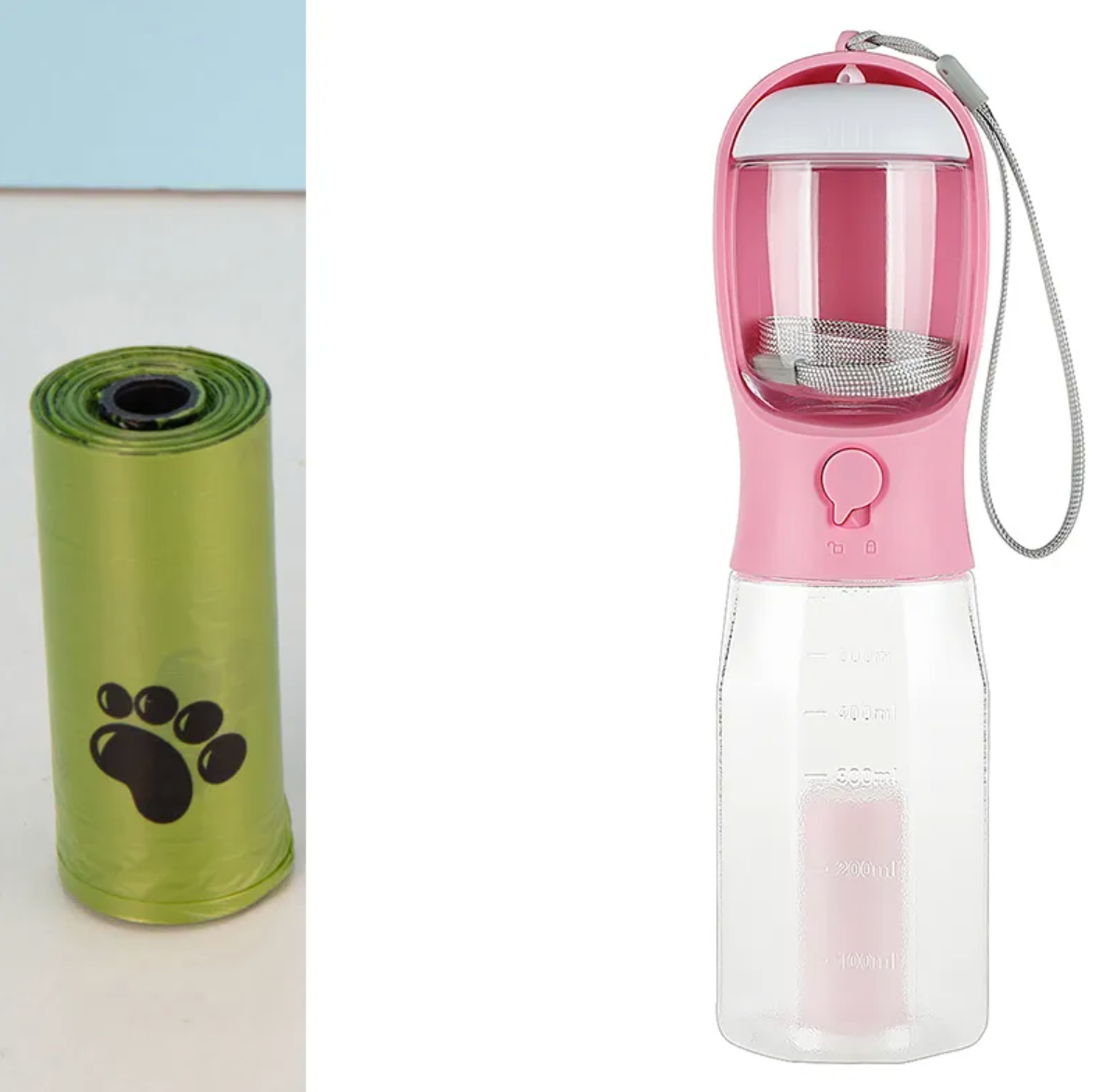 PawFix’s Premium 3-in-1 Pet Water & Food Bottle with Waste Bag Holder
