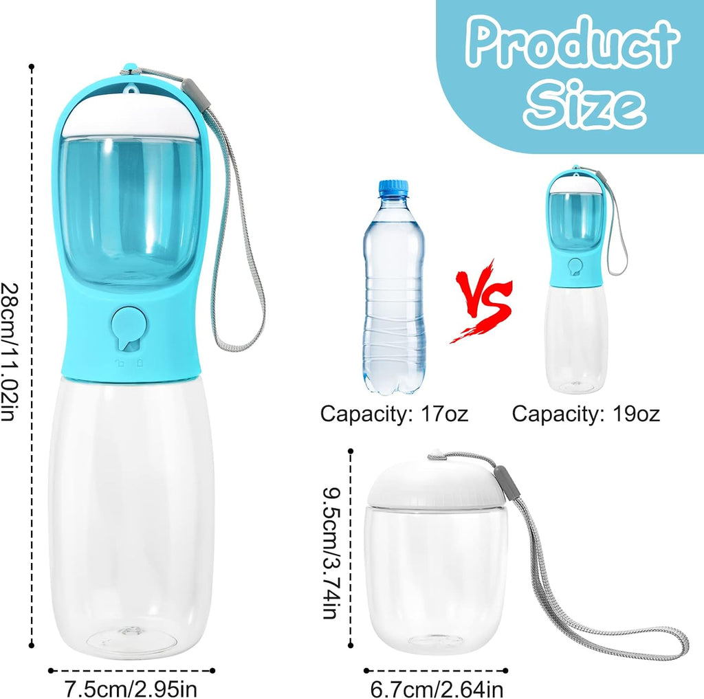 PawFix’s Premium 3-in-1 Pet Water & Food Bottle with Waste Bag Holder